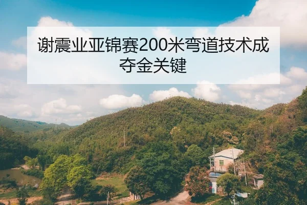 谢震业亚锦赛200米弯道技术成夺金关键